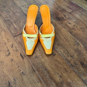 Donald Pliner Orange and Yellow Women's Mules
